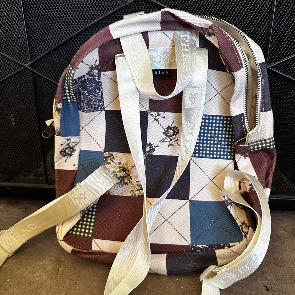 Threads Patchwork Backpack with Multicolor Design - Picture 4 of 4